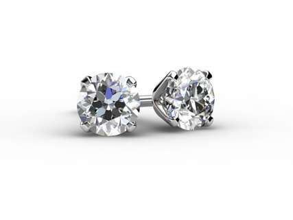 1ct Diamond earrings ERCP06 front image