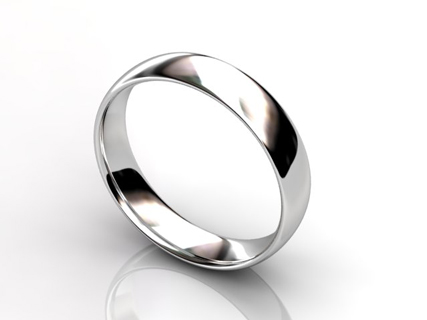Mens wedding rings white gold WGW02 