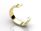 yellow gold flat profile mens wedding rings WGY03 profile view