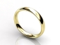 Yellow gold thin elipse wedding rings WLY02