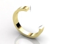 yellow gold ring flat profile WLY03 profile