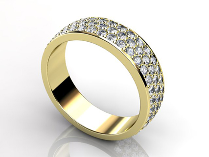 Custom made diamond wedding rings