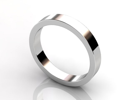 flat profile mens wedding ring WLP03